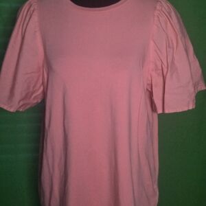 a new day Pink Puff-Sleeve Short Sleeve Tee